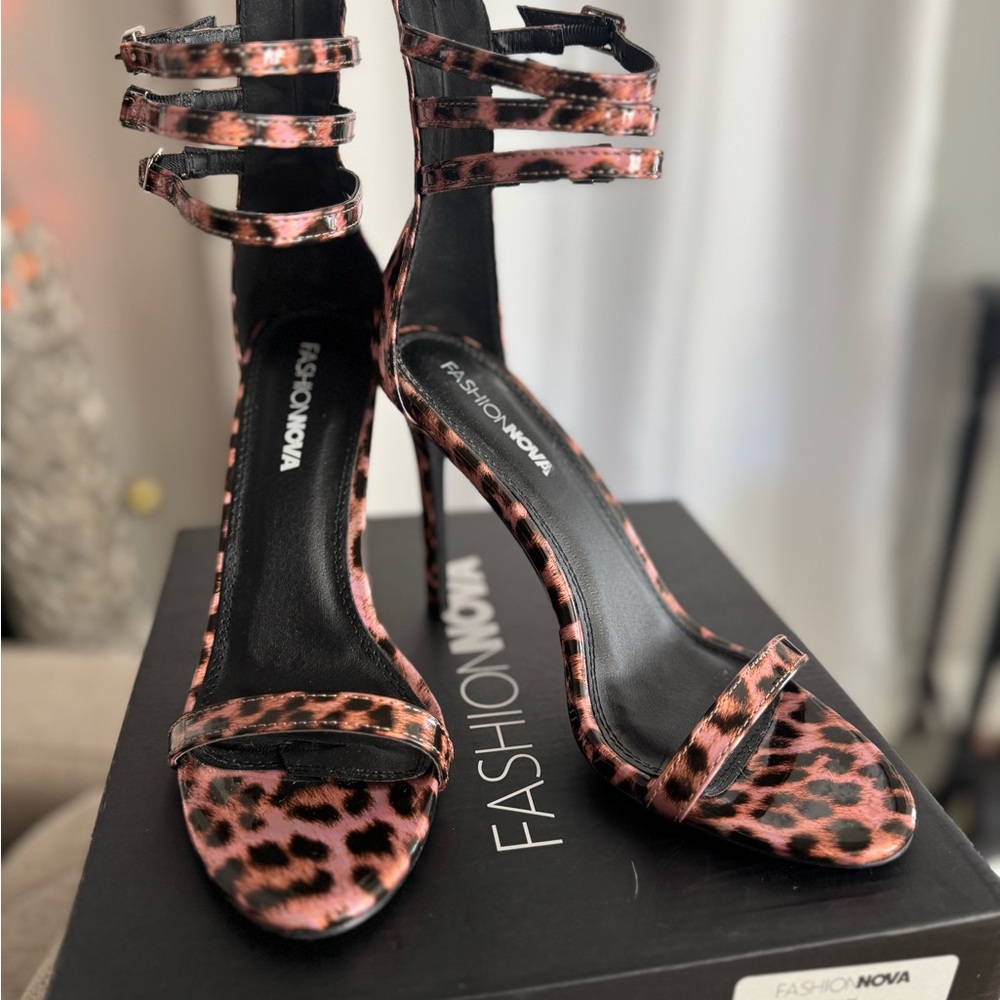 Fashion Nova Think Twice Leopard heels